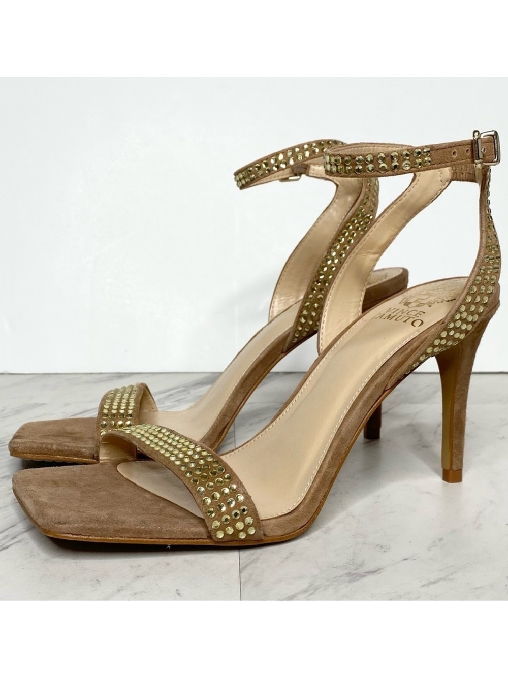 Vince Camuto Saprenda Light Brown Heeled Sandals 9M